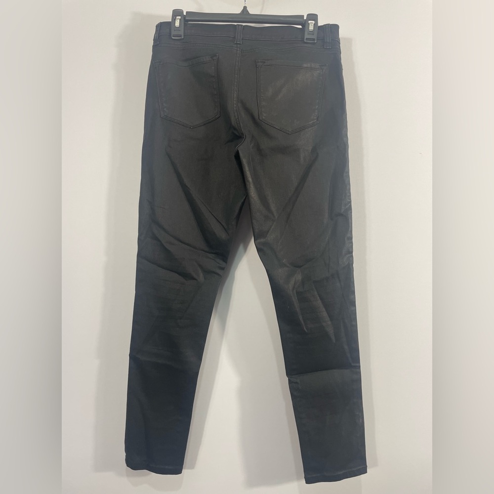 Banana Republic Size 29/8R Coated Denim Black, Stretch Skinny Fit Jeans - Picture 2 of 3